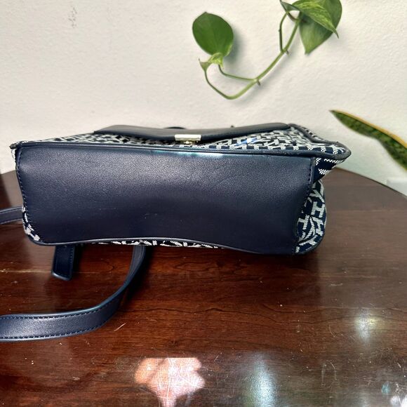 Tommy Hilfiger Mini Backpack Navy Monogram Logo Small Travel Bag Purse School - Picture 3 of 12